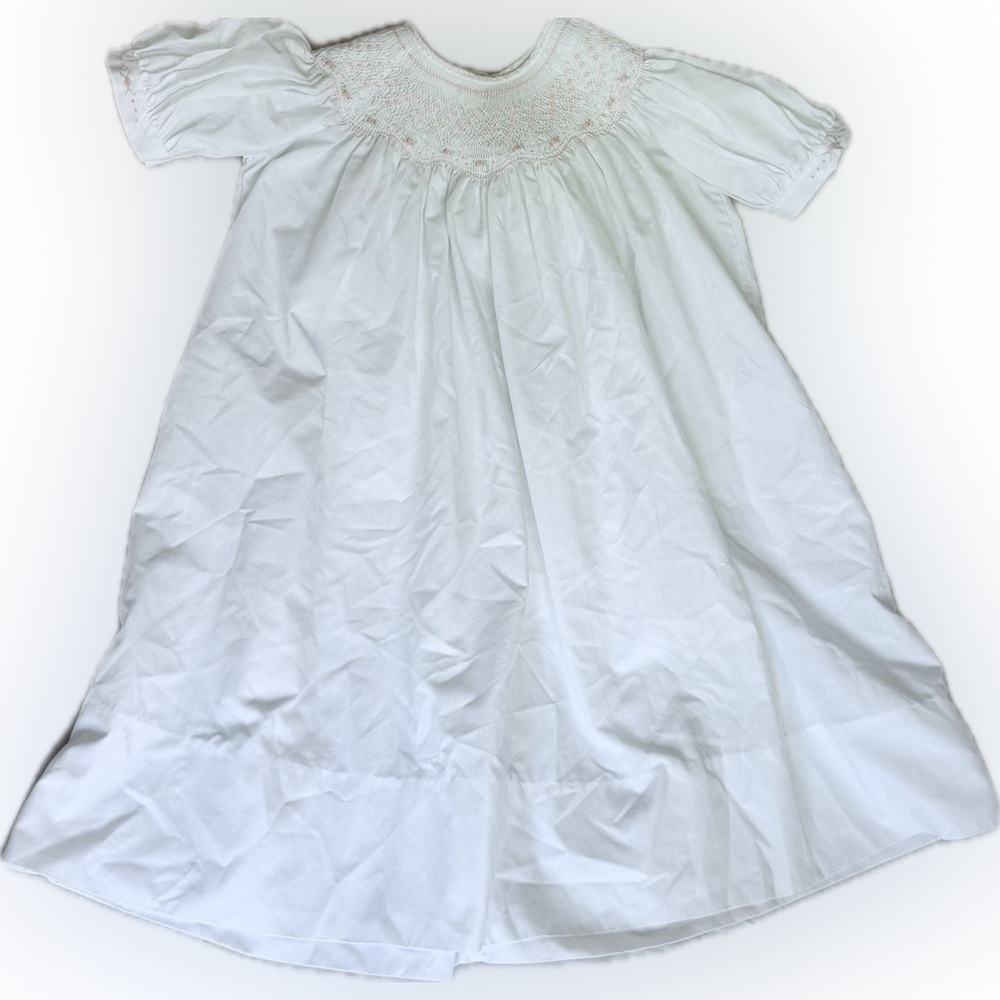 Hand Embroidered Bishop Dress